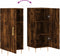 vidaXL - Dressoir - 34,5x34x90 - cm - bewerkt - hout - gerookt - eiken