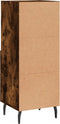 vidaXL - Dressoir - 34,5x34x90 - cm - bewerkt - hout - gerookt - eiken