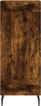 vidaXL - Dressoir - 34,5x34x90 - cm - bewerkt - hout - gerookt - eiken