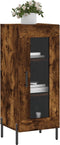 vidaXL - Dressoir - 34,5x34x90 - cm - bewerkt - hout - gerookt - eiken