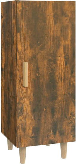 vidaXL - Dressoir - 34,5x34x90 - cm - bewerkt - hout - gerookt - eikenkleurig