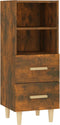 vidaXL - Dressoir - 34,5x34x90 - cm - bewerkt - hout - gerookt - eikenkleurig