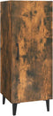 vidaXL - Dressoir - 34,5x34x90 - cm - bewerkt - hout - gerookt - eikenkleurig