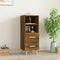vidaXL - Dressoir - 34,5x34x90 - cm - bewerkt - hout - gerookt - eikenkleurig