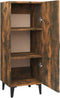 vidaXL - Dressoir - 34,5x34x90 - cm - bewerkt - hout - gerookt - eikenkleurig