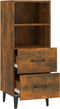 vidaXL - Dressoir - 34,5x34x90 - cm - bewerkt - hout - gerookt - eikenkleurig