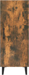 vidaXL - Dressoir - 34,5x34x90 - cm - bewerkt - hout - gerookt - eikenkleurig