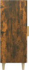 vidaXL - Dressoir - 34,5x34x90 - cm - bewerkt - hout - gerookt - eikenkleurig