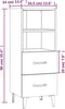 vidaXL - Dressoir - 34,5x34x90 - cm - bewerkt - hout - gerookt - eikenkleurig