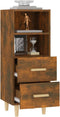 vidaXL - Dressoir - 34,5x34x90 - cm - bewerkt - hout - gerookt - eikenkleurig