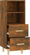 vidaXL - Dressoir - 34,5x34x90 - cm - bewerkt - hout - gerookt - eikenkleurig