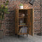 vidaXL - Dressoir - 34,5x34x90 - cm - bewerkt - hout - gerookt - eikenkleurig