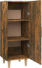 vidaXL - Dressoir - 34,5x34x90 - cm - bewerkt - hout - gerookt - eikenkleurig
