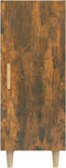 vidaXL - Dressoir - 34,5x34x90 - cm - bewerkt - hout - gerookt - eikenkleurig