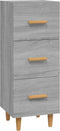 vidaXL - Dressoir - 34,5x34x90 - cm - bewerkt - hout - grijs - sonoma - eikenkleurig
