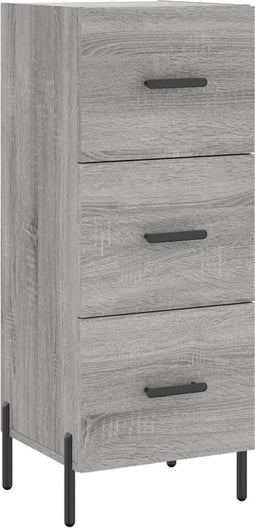 vidaXL - Dressoir - 34,5x34x90 - cm - bewerkt - hout - grijs - sonoma - eikenkleurig