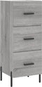 vidaXL - Dressoir - 34,5x34x90 - cm - bewerkt - hout - grijs - sonoma - eikenkleurig