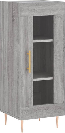 vidaXL - Dressoir - 34,5x34x90 - cm - bewerkt - hout - grijs - sonoma - eikenkleurig