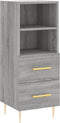 vidaXL - Dressoir - 34,5x34x90 - cm - bewerkt - hout - grijs - sonoma - eikenkleurig