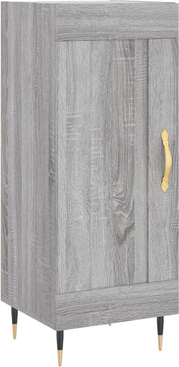 vidaXL - Dressoir - 34,5x34x90 - cm - bewerkt - hout - grijs - sonoma - eikenkleurig