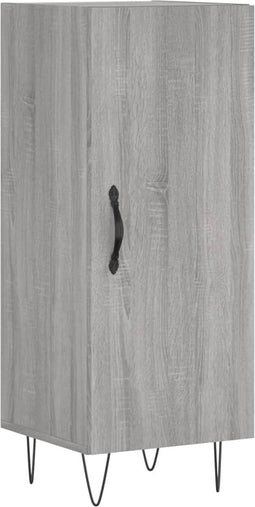 vidaXL - Dressoir - 34,5x34x90 - cm - bewerkt - hout - grijs - sonoma - eikenkleurig