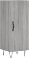 vidaXL - Dressoir - 34,5x34x90 - cm - bewerkt - hout - grijs - sonoma - eikenkleurig