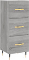 vidaXL - Dressoir - 34,5x34x90 - cm - bewerkt - hout - grijs - sonoma - eikenkleurig