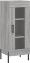 vidaXL - Dressoir - 34,5x34x90 - cm - bewerkt - hout - grijs - sonoma - eikenkleurig