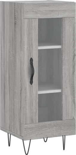 vidaXL - Dressoir - 34,5x34x90 - cm - bewerkt - hout - grijs - sonoma - eikenkleurig