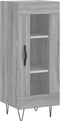 vidaXL - Dressoir - 34,5x34x90 - cm - bewerkt - hout - grijs - sonoma - eikenkleurig