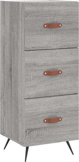 vidaXL - Dressoir - 34,5x34x90 - cm - bewerkt - hout - grijs - sonoma - eikenkleurig