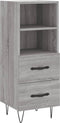 vidaXL - Dressoir - 34,5x34x90 - cm - bewerkt - hout - grijs - sonoma - eikenkleurig