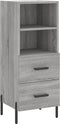 vidaXL - Dressoir - 34,5x34x90 - cm - bewerkt - hout - grijs - sonoma - eikenkleurig