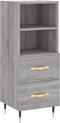 vidaXL - Dressoir - 34,5x34x90 - cm - bewerkt - hout - grijs - sonoma - eikenkleurig