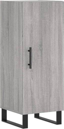 vidaXL - Dressoir - 34,5x34x90 - cm - bewerkt - hout - grijs - sonoma - eikenkleurig