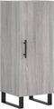 vidaXL - Dressoir - 34,5x34x90 - cm - bewerkt - hout - grijs - sonoma - eikenkleurig