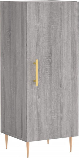 vidaXL - Dressoir - 34,5x34x90 - cm - bewerkt - hout - grijs - sonoma - eikenkleurig