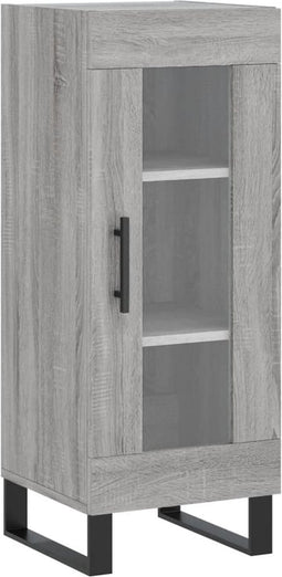 vidaXL - Dressoir - 34,5x34x90 - cm - bewerkt - hout - grijs - sonoma - eikenkleurig