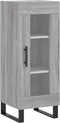 vidaXL - Dressoir - 34,5x34x90 - cm - bewerkt - hout - grijs - sonoma - eikenkleurig