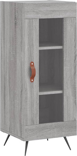vidaXL - Dressoir - 34,5x34x90 - cm - bewerkt - hout - grijs - sonoma - eikenkleurig