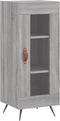 vidaXL - Dressoir - 34,5x34x90 - cm - bewerkt - hout - grijs - sonoma - eikenkleurig