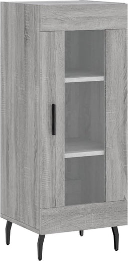 vidaXL - Dressoir - 34,5x34x90 - cm - bewerkt - hout - grijs - sonoma - eikenkleurig