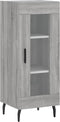 vidaXL - Dressoir - 34,5x34x90 - cm - bewerkt - hout - grijs - sonoma - eikenkleurig