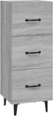 vidaXL - Dressoir - 34,5x34x90 - cm - bewerkt - hout - grijs - sonoma - eikenkleurig
