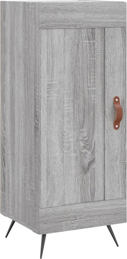 vidaXL - Dressoir - 34,5x34x90 - cm - bewerkt - hout - grijs - sonoma - eikenkleurig