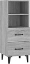 vidaXL - Dressoir - 34,5x34x90 - cm - bewerkt - hout - grijs - sonoma - eikenkleurig