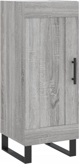 vidaXL - Dressoir - 34,5x34x90 - cm - bewerkt - hout - grijs - sonoma - eikenkleurig