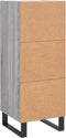 vidaXL - Dressoir - 34,5x34x90 - cm - bewerkt - hout - grijs - sonoma - eikenkleurig