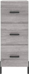 vidaXL - Dressoir - 34,5x34x90 - cm - bewerkt - hout - grijs - sonoma - eikenkleurig