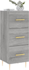 vidaXL - Dressoir - 34,5x34x90 - cm - bewerkt - hout - grijs - sonoma - eikenkleurig